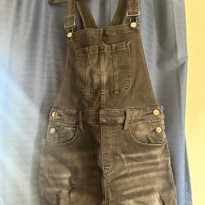 Woman’s Black Denim Overalls